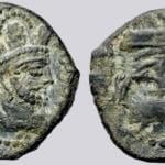 Kushano-Sasanians, AE drachm, Shapur Shahinshah