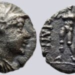 Bactrian Greeks, AR obol, Eukratides