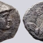 Bactrian Greeks / Seleucids, AR diobol, Sophytos