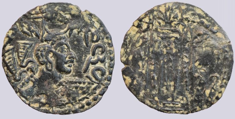 Western Turks, AE drachm, Nezak Malka, Kabulistan - Image 1