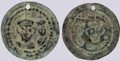 Central Asia / Silk Road, hunnic AE bractete of Byzantine style