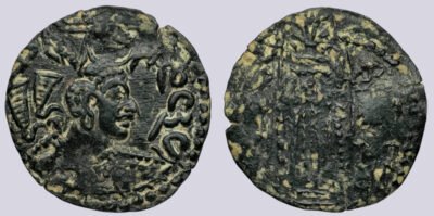 Western Turks, AE drachm, Nezak Malka, Kabulistan