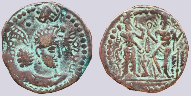 Kushano-Sasanians, AE drachm, Hormazd I Kushanshah - Image 1