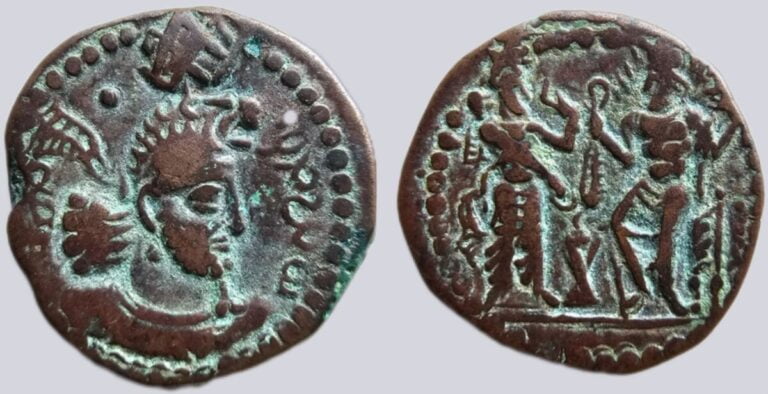 Kushano-Sasanians, AE drachm, Hormazd I Kushanshah