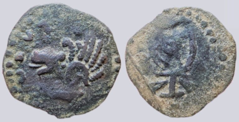 Iranian Huns, AE ½ drachm, Western Turk Influence