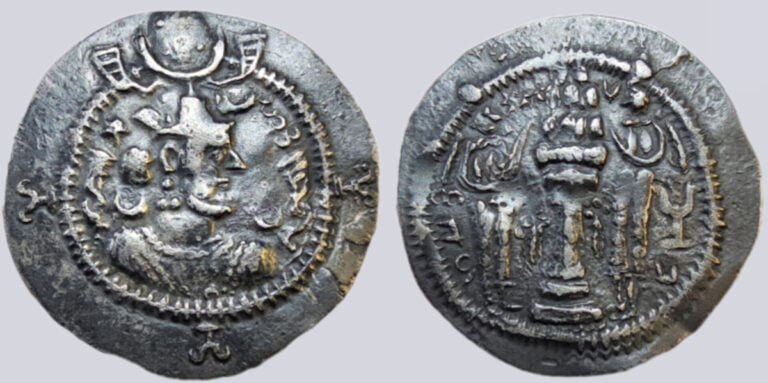 Western Turks, AR drachm, imitation of Kavadh I