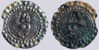 Central Asia, Silk Road, AE bracteate in Hunnic style