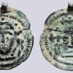 Central Asia / Silk Road, hunnic AE pendant in Byzantine style