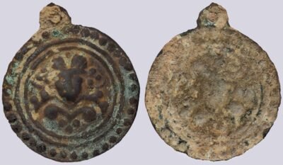 Central Asia, Silk Road, AE bracteate of Hunnic style