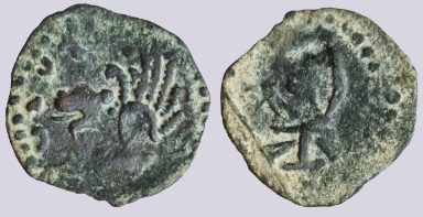 Iranian Huns, AE ½ drachm, Western Turk Influence