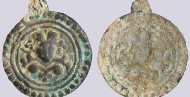 Central Asia, Silk Road, AE bracteate of Hunnic style