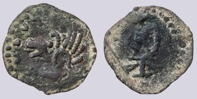 Iranian Huns, AE ½ drachm, Western Turk Influence, Type 245D