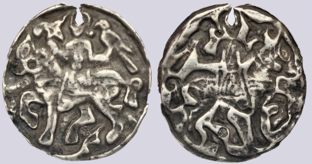 Islamic AR bracteate. Central Asian Horseman. 13th cent. AD