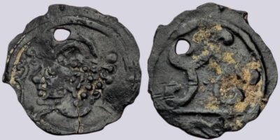 Hunnic Tribes, AE unit, Northern Tokharestan. 7th cent. AD