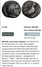 Bactrian Greeks / Seleucids, AR obol, Sophytos - Image 3