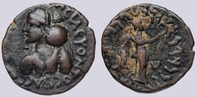 Indo-Parthians, AE tetradrachm, Sorpedonus