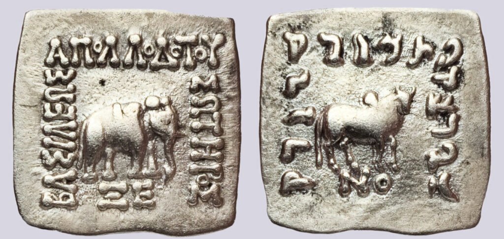 Indo-Parthians, AE tetradrachm, Sorpedonus