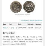 Saffarids, AR 1/10 dirham, Tahir b. Khalaf - Image 2