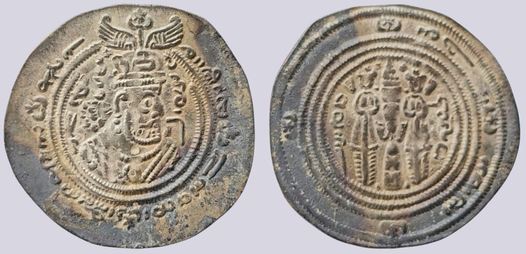 Western Turks, AR drachm, Spur Martan Shah