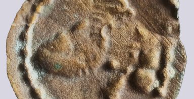 Iranian Huns, AE bracteate of Alkhon style