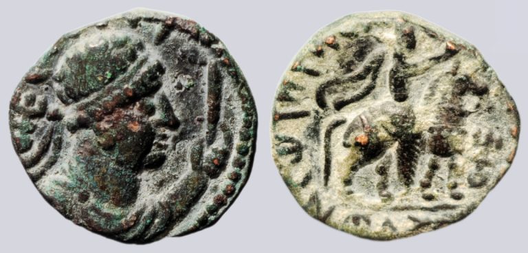 Kushans, AE tetradrachm, Vima Taktho / Soter Megas - Image 1