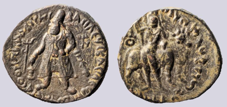 Kushans, AE tetradrachm, Vima Kadphises - Image 1