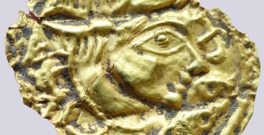 Iranian Huns, AV bracteate of Western Turk style