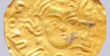 Central Asia / Silk Road, AV bracteate, imitations of Byzantine style