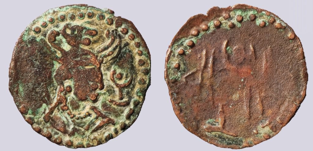Western Turks, AE ½ drachm, Iltäbär, Type 301