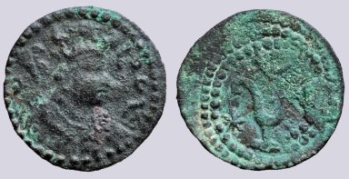 Western Turks, AE ½ drachm, Later Nezak, Type 203A