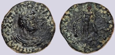 Bactrian Greeks, AE dichalkon, Demetrios