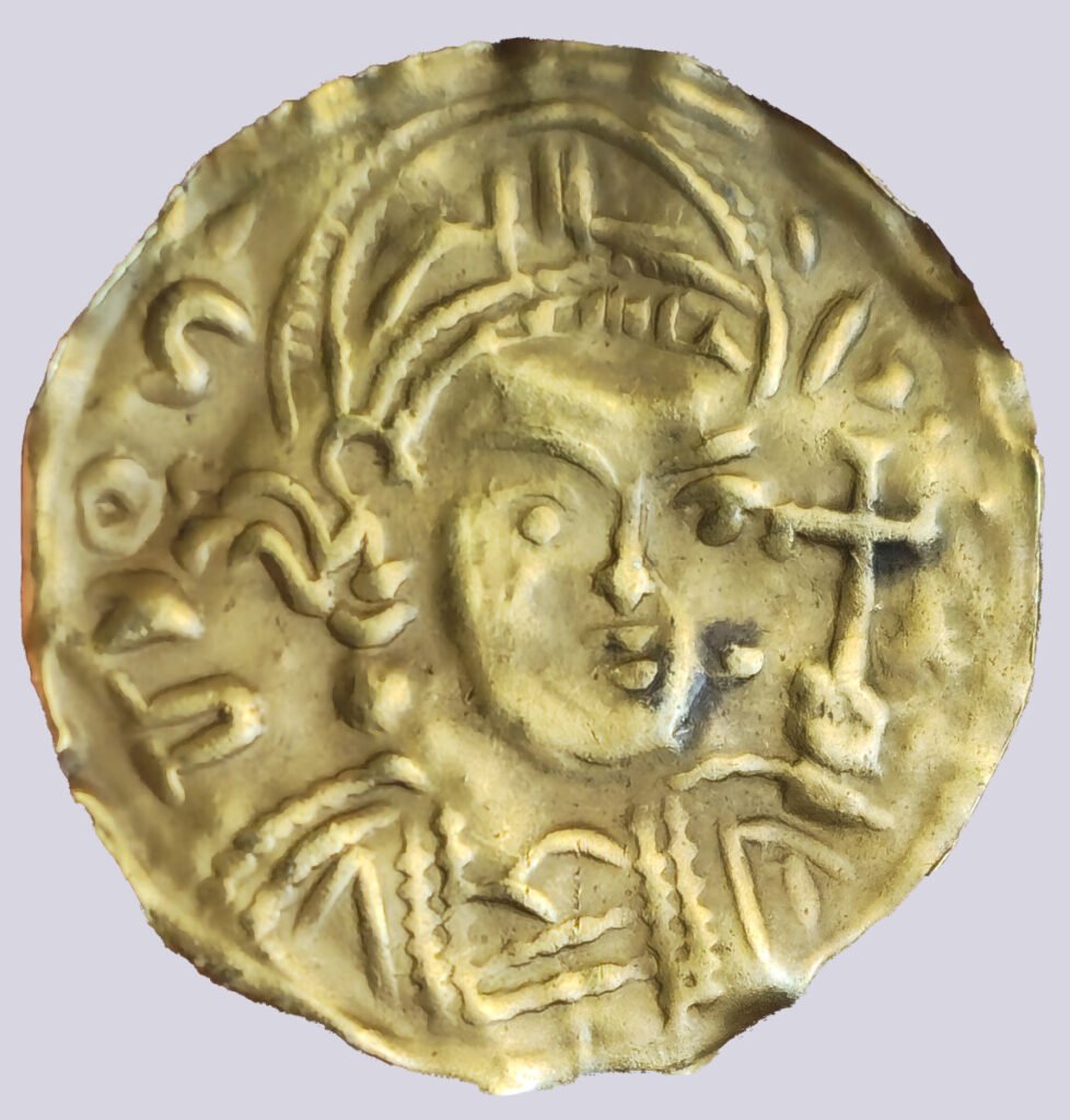 Central Asia / Silk Road, AV bracteate, imitations of Byzantine style