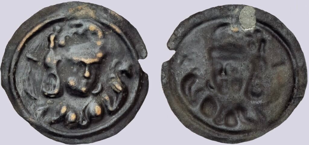 Central Asia, Silk Road, AE bracteate of Hunnic style