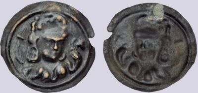 Central Asia, Silk Road, AE bracteate of Hunnic style
