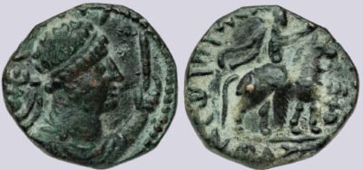 Kushans, AE tetradrachm, Vima Taktho / Soter Megas