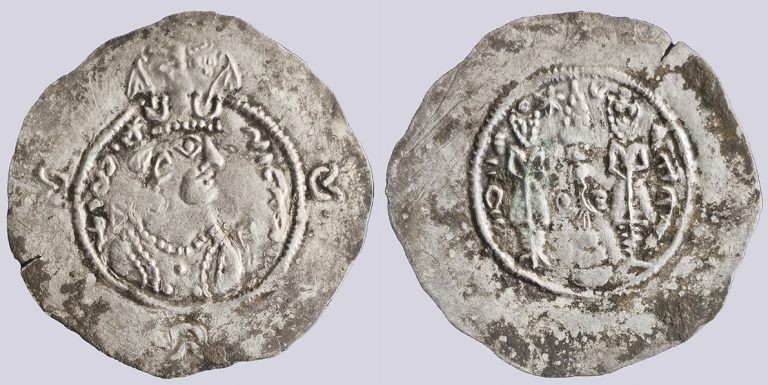 Western Turks, AR drachm, Bactrian Yabghus - Image 1