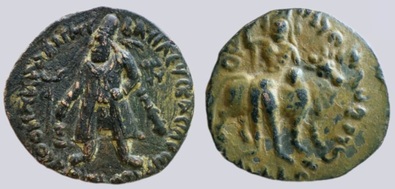 Kushans, AE tetradrachm, Vima Kadphises - Image 1