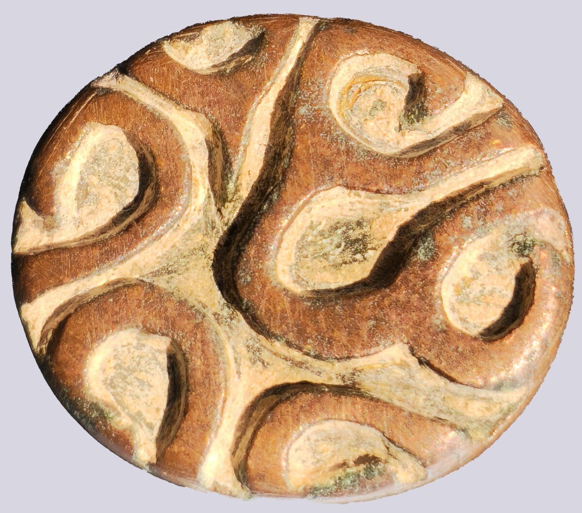 PSX_20251008_8475 Ancient Bactria, AE stamp seal, 2300–2000BC - Image 1