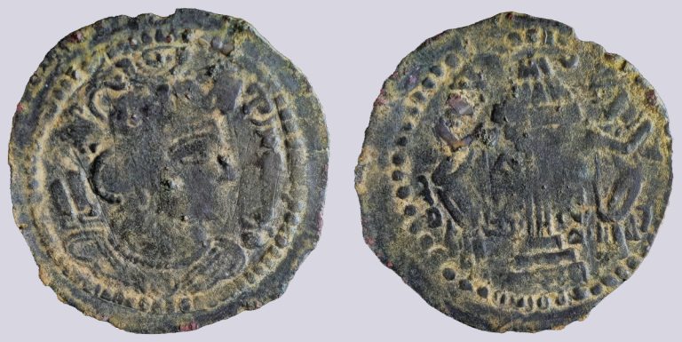 Western Turks, AE drachm, Tegin of Khorasan, Type 240 - Image 1