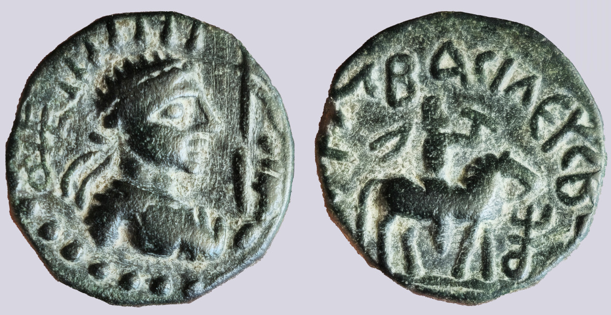 PSX_49 Kushans, AE drachm, Vima Taktho / Soter Megas - Image 1
