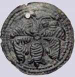 Central Asia, Silk Road, AE bracteate in Hunnic style