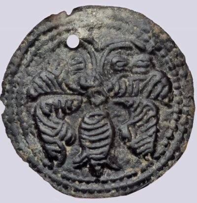 Central Asia, Silk Road, AE bracteate in Hunnic style