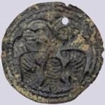 Central Asia, Silk Road, AE bracteate in Hunnic style - Image 2