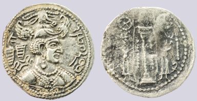 Western Turks, AR drachm, Nezak Malka