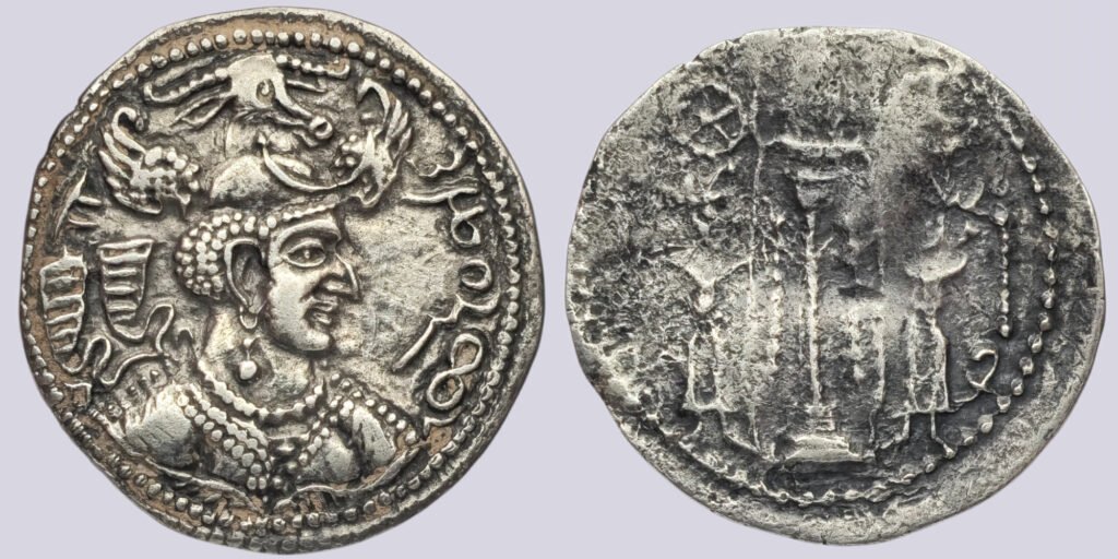 Western Turks, AR drachm, Nezak Malka