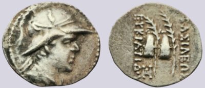 Bactrian Greeks, AR obol, Eukratides