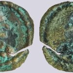 Iranian Huns, AE bracteate of Alkhon style