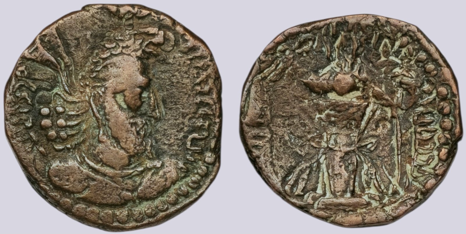 PSX_1130 Kushano-Sasanians, AE drachm, Ohrmazd / Hormizd I - Image 1