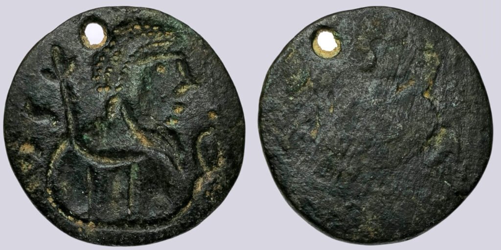 Central Asia, Silk Road, AE pendant in Hunnic style