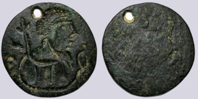 Central Asia, Silk Road, AE pendant in Hunnic style